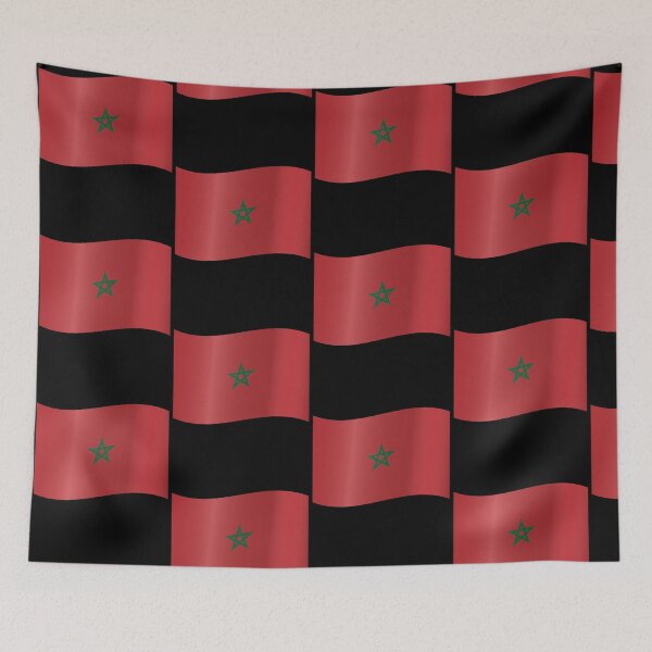 Item preview, Moroccan Waving Flag Morocco Pride Design designed and sold by yazdogs.