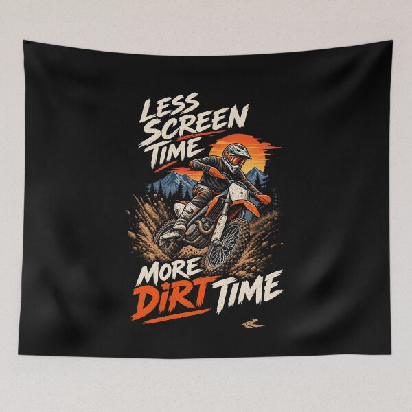 Item preview, Less Screen Time More Dirt Time - Motorcycle Off Road Adventure designed and sold by SidTastic .