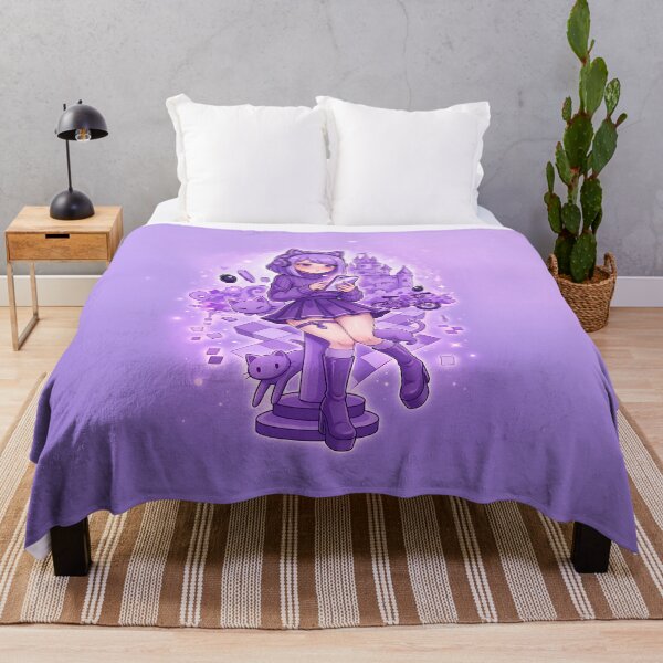 Item preview, Pastel Goth Anime Gamer Girl: Purple Aesthetic Cat Headphones & Castle designed and sold by CuteKats.