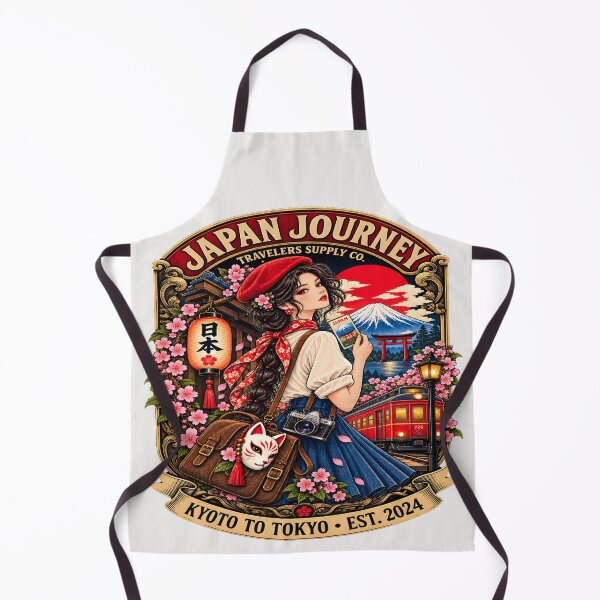 Item preview, Vintage Japan Traveler – Showa Retro Train & Mount Fuji designed and sold by Ghostwave Atelier.