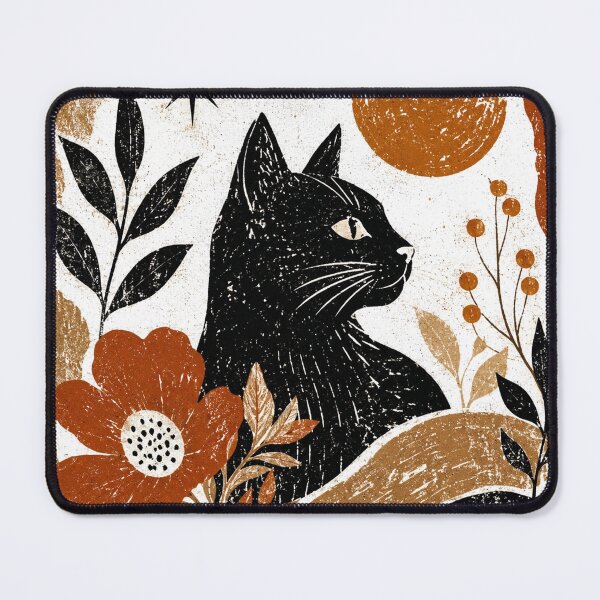 Item preview, Midnight Magic – Boho Black Cat Fall Graphic designed and sold by SweetTeezPrints.