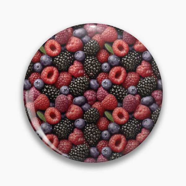 Item preview, Red Purple Violet Berry Pattern blueberry blackberry raspberry designed and sold by KsaveraArt.