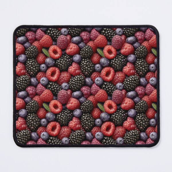 Item preview, Red Purple Violet Berry Pattern blueberry blackberry raspberry designed and sold by KsaveraArt.