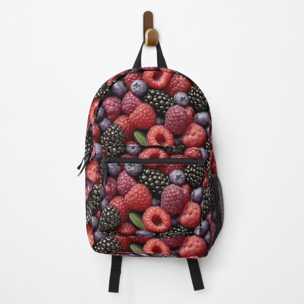 Item preview, Red Purple Violet Berry Pattern blueberry blackberry raspberry designed and sold by KsaveraArt.
