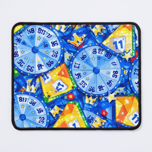 Item preview, Royal Azure Carnival Wheel and Crown Mixed Media Art designed and sold by THE SPLATTERED HAUS BY SAGE BANKS.