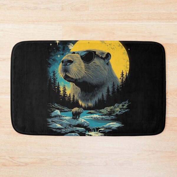 Item preview, Capybara with sunglasses 90s wildlife designed and sold by aponwao.