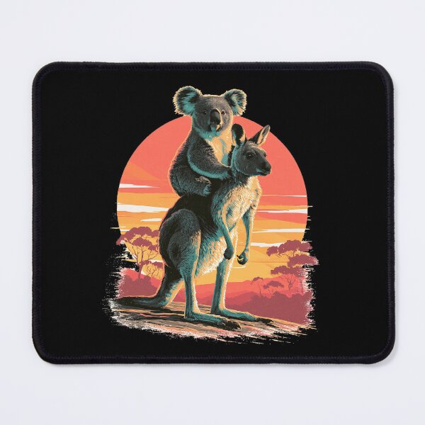 Item preview, Retro Australian Wildlife Koala Kangaroo Sunset designed and sold by D-Oles-Mercher.
