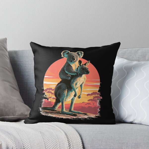 Item preview, Retro Australian Wildlife Koala Kangaroo Sunset designed and sold by D-Oles-Mercher.
