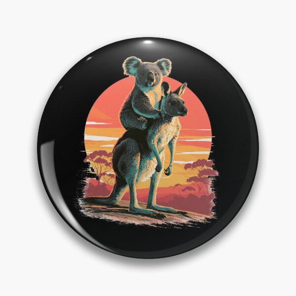 Item preview, Retro Australian Wildlife Koala Kangaroo Sunset designed and sold by D-Oles-Mercher.
