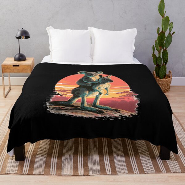 Item preview, Retro Australian Wildlife Koala Kangaroo Sunset designed and sold by D-Oles-Mercher.