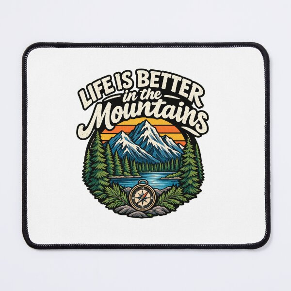Item preview, Life Is Better In The Mountains Retro Vintage Graphic designed and sold by 8to5designs.