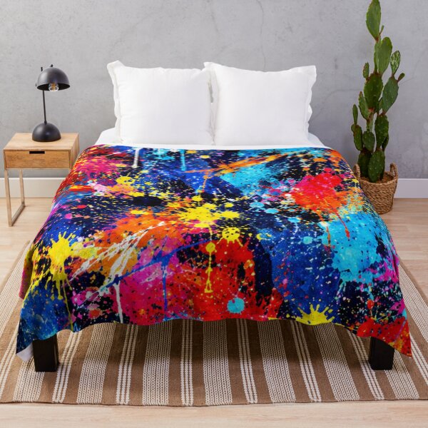 Item preview, Electric Neon Spectrum Splatter Action Abstract Art designed and sold by THE SPLATTERED HAUS BY SAGE BANKS.