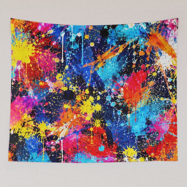 Item preview, Electric Neon Spectrum Splatter Action Abstract Art designed and sold by THE SPLATTERED HAUS BY SAGE BANKS.
