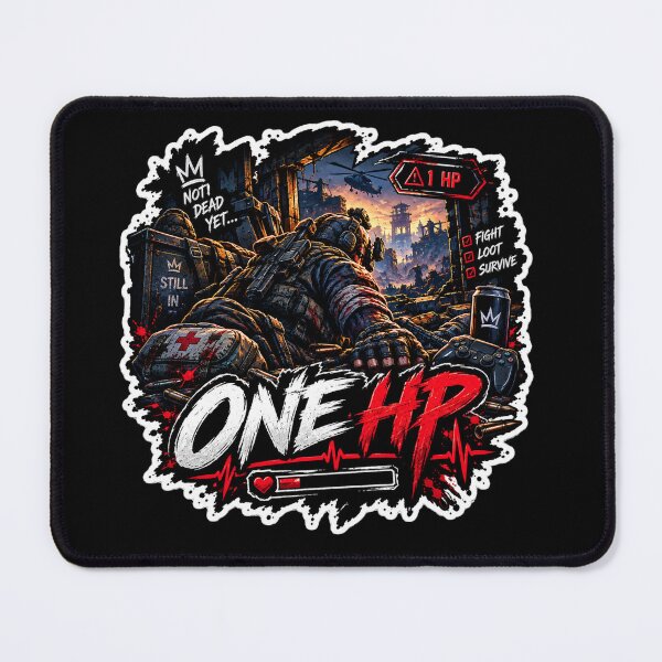 Item preview, ONE HP – Hardcore Gamer Gaming Quote designed and sold by Gog Qui.