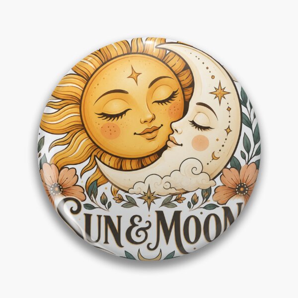 Item preview,  Cute Sun and Moon show Celestial Duo – Kawaii Day & Night Design designed and sold by The Dubai Guy.
