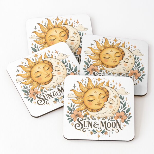 Item preview,  Cute Sun and Moon show Celestial Duo – Kawaii Day & Night Design designed and sold by The Dubai Guy.