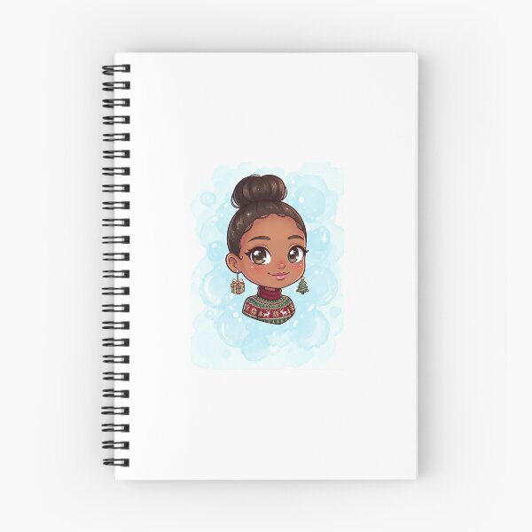 Item preview, Festive Holiday Vibes Chibi Girl ArtCozy Winter Sweater Cute Chibi Character designed and sold by TheModernMuslimchibi&more .