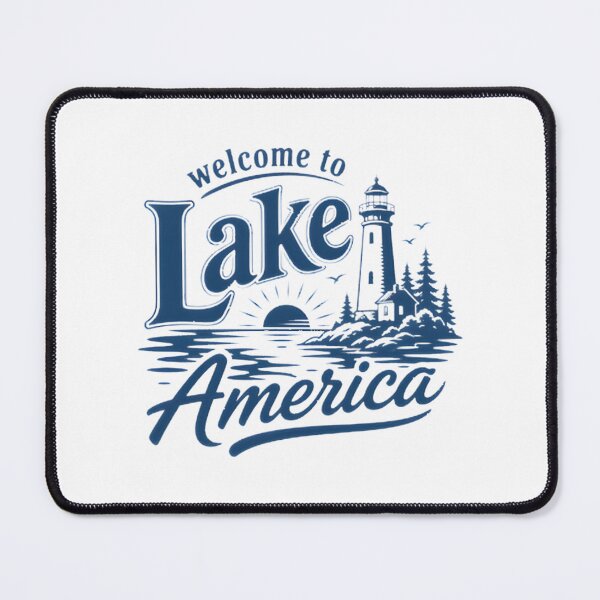 Item preview, Welcome To Lake America Vintage Style Retro Nature Design designed and sold by HMshopful.