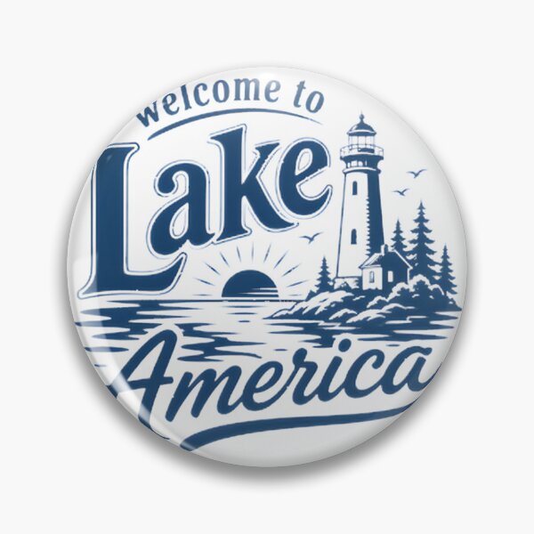 Item preview, Welcome To Lake America Vintage Style Retro Nature Design designed and sold by HMshopful.