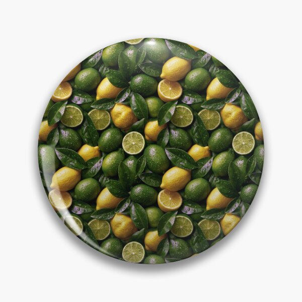 Item preview, Green Lime and Yellow Lemon Fruit Pattern designed and sold by KsaveraArt.
