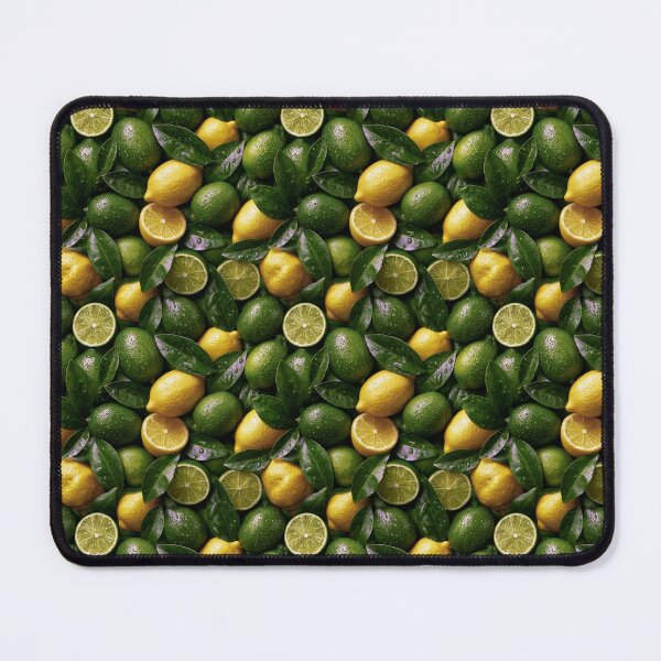 Item preview, Green Lime and Yellow Lemon Fruit Pattern designed and sold by KsaveraArt.
