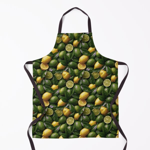 Item preview, Green Lime and Yellow Lemon Fruit Pattern designed and sold by KsaveraArt.