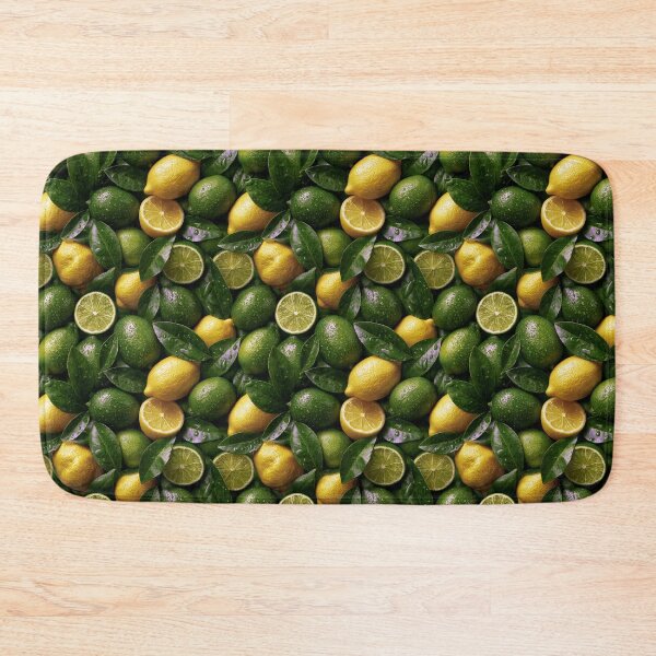 Item preview, Green Lime and Yellow Lemon Fruit Pattern designed and sold by KsaveraArt.