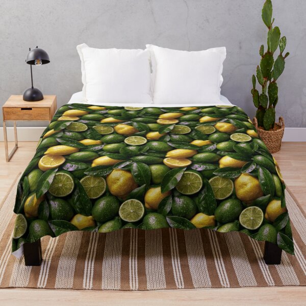 Item preview, Green Lime and Yellow Lemon Fruit Pattern designed and sold by KsaveraArt.