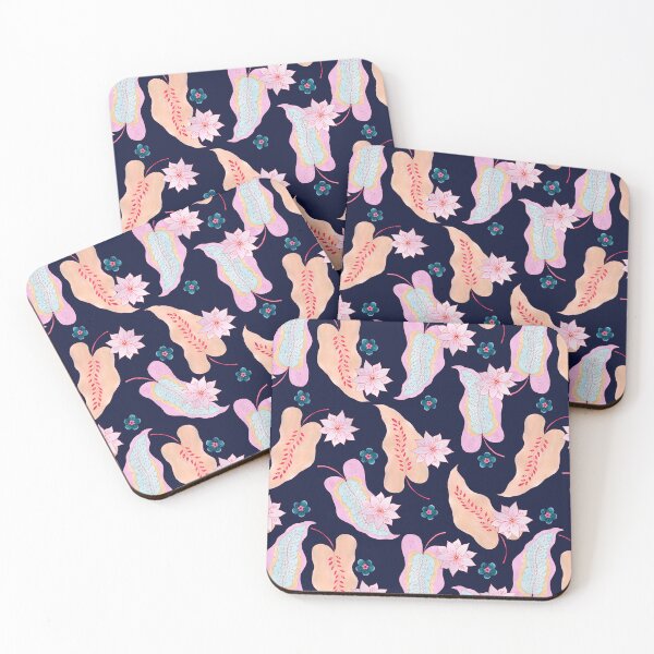 Item preview, Botanical Leaf Reverie - Deep Navy designed and sold by Piret Victoria Ribas.