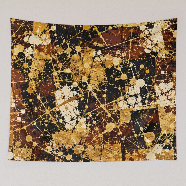 Item preview, Gilded Obsidian and Gold Leaf Splatter Mixed Media Art designed and sold by THE SPLATTERED HAUS BY SAGE BANKS.