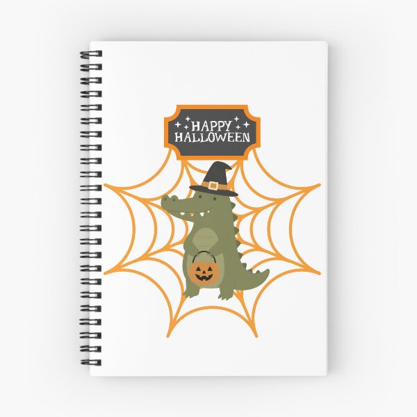 Item preview, Cute Halloween Alligator Witch Trick or Treat designed and sold by Inka Moon Design.