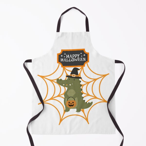 Item preview, Cute Halloween Alligator Witch Trick or Treat designed and sold by Inka Moon Design.