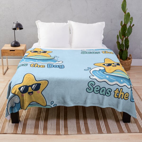 Item preview, Seas the Day Funny Starfish Illustration | Cute Pun Gift designed and sold by moonlit.ink.shop.