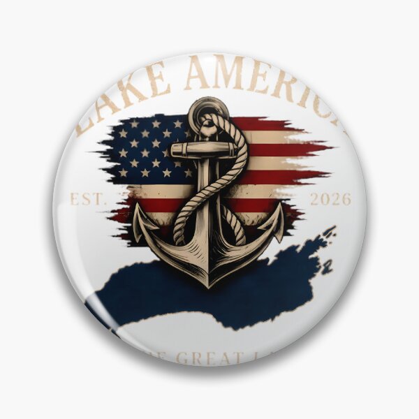 Item preview, Patriotic Anchor Design Featuring Lake America and Great Lakes Motif designed and sold by HMshopful.