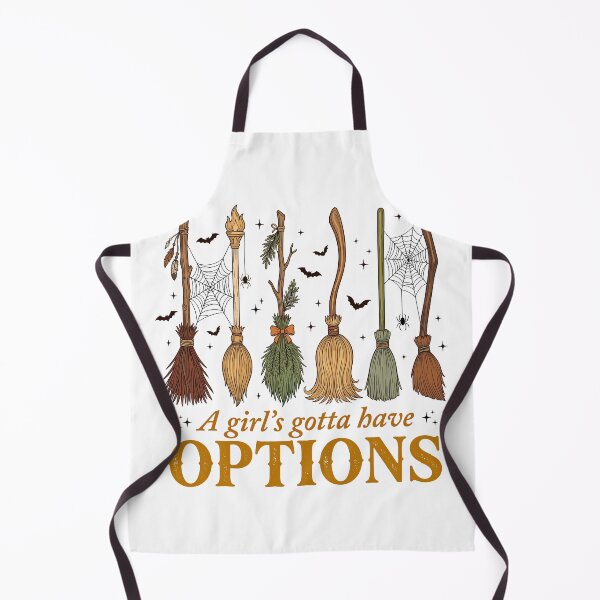 Item preview, A Girl’s Gotta Have Options – Witchy Broom Halloween Graphic designed and sold by SweetTeezPrints.