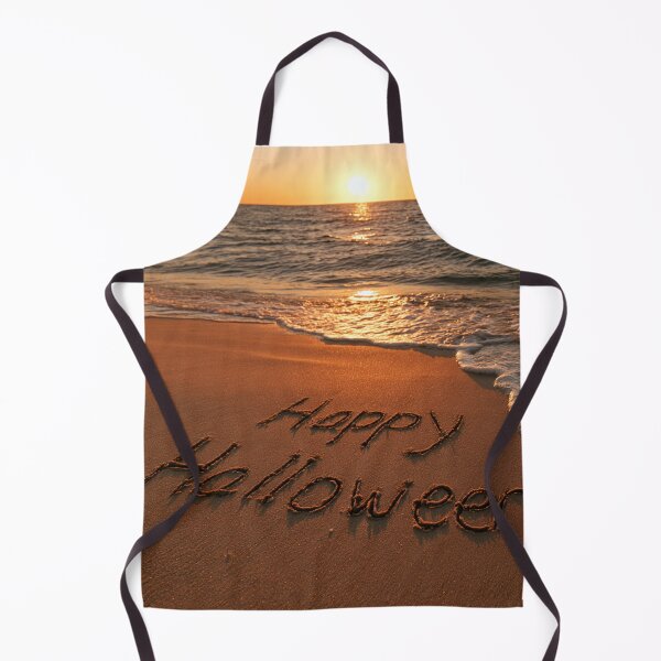 Item preview, Happy Halloween Sand Inscription With Spider At Sunset Shoreline designed and sold by chase-thewave.