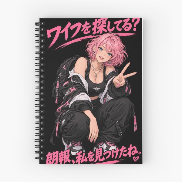Item preview, Pink Hair Anime Waifu - Japanese Techwear Streetwear Aesthetic designed and sold by wilnickvisuals.