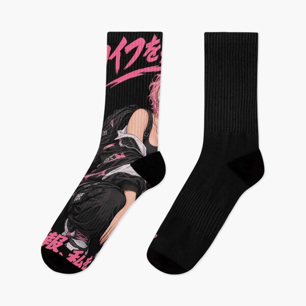 Item preview, Pink Hair Anime Waifu - Japanese Techwear Streetwear Aesthetic designed and sold by wilnickvisuals.