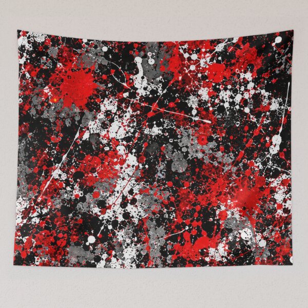 Item preview, Crimson Noir Splatter Action Abstract Art designed and sold by THE SPLATTERED HAUS BY SAGE BANKS.