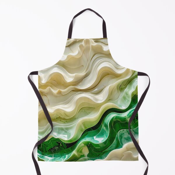 Item preview, Duality of Ivory Marble and Jade Waves designed and sold by Vicky Brago-Mitchell®.