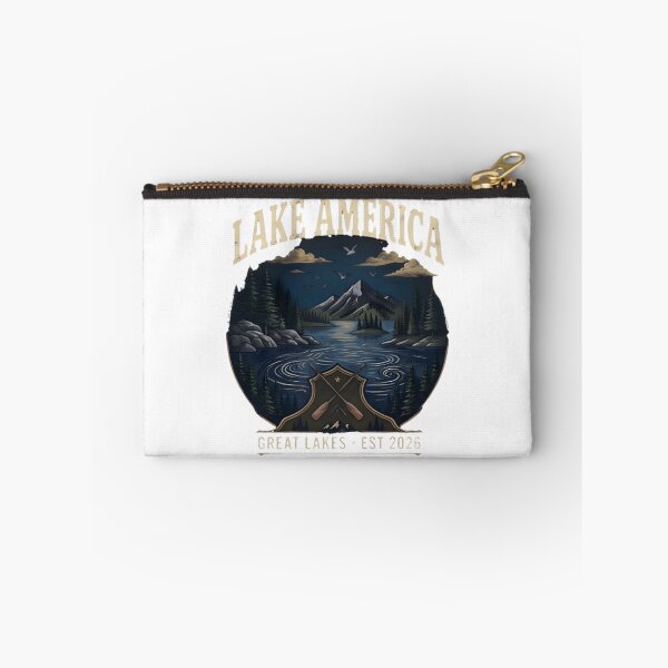 Item preview, Serene Lake America Landscape Design with Calm Waters and Scenic Views designed and sold by HMshopful.