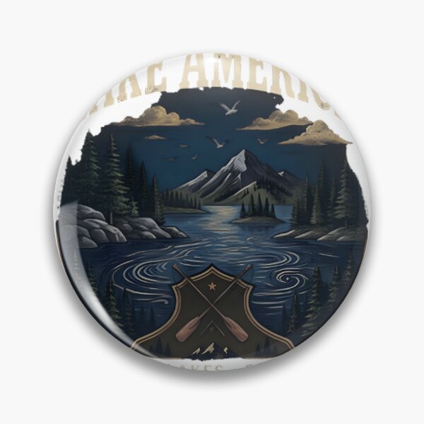 Item preview, Serene Lake America Landscape Design with Calm Waters and Scenic Views designed and sold by HMshopful.