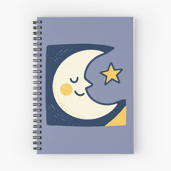 Item preview, Smiling moon and star in a childlike style designed and sold by mixoubraw.