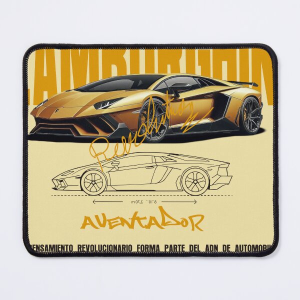 Item preview, Lamborghini Aventador Gold Edition – Vintage Automotive Blueprint Graphic Tee designed and sold by MikeMoreArt.