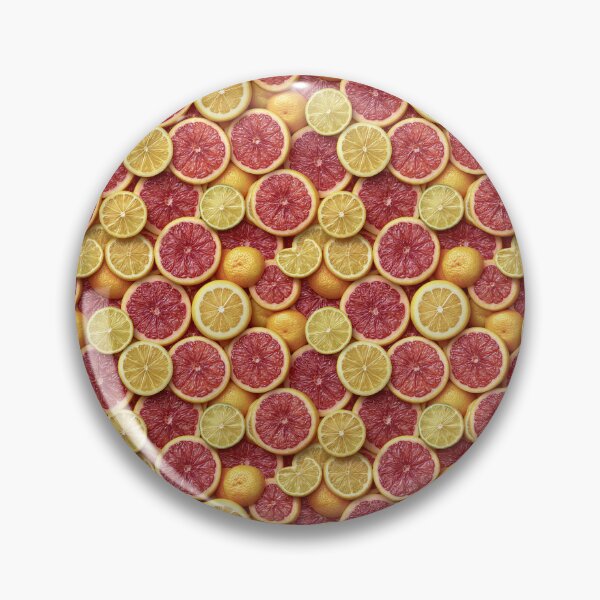 Item preview, Pink Grapefruit and Yellow Lemon Fruit Pattern designed and sold by KsaveraArt.