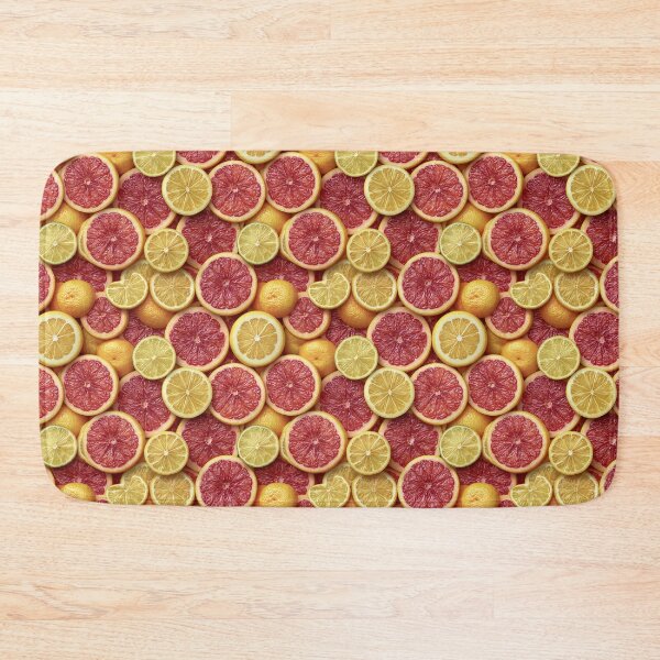 Item preview, Pink Grapefruit and Yellow Lemon Fruit Pattern designed and sold by KsaveraArt.