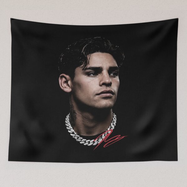 Item preview, Ryan Garcia Wearing Silver Chain Portrait designed and sold by yuckticke.