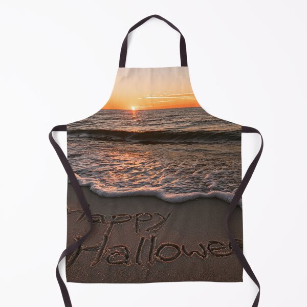 Item preview, Happy Halloween Sand Inscription With Bat At Sunset Shoreline designed and sold by chase-thewave.