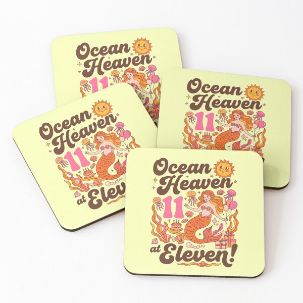 Item preview, Ocean Heaven at Eleven! 11th Birthday – Cute Mermaid Ocean Birthday Design designed and sold by Sea Gem.