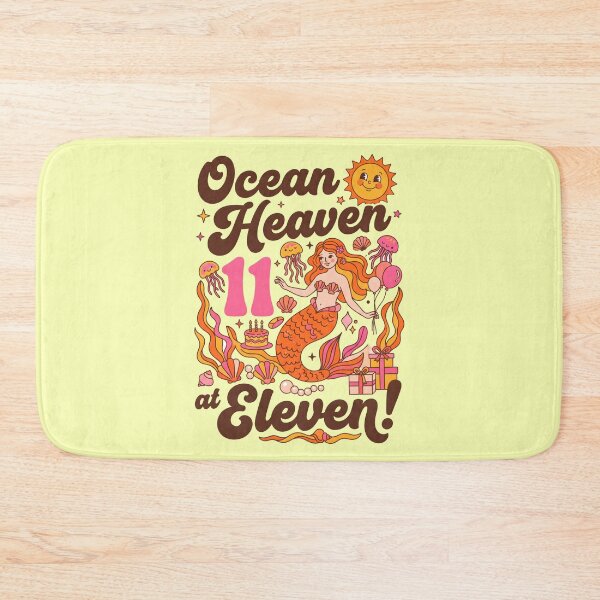Item preview, Ocean Heaven at Eleven! 11th Birthday – Cute Mermaid Ocean Birthday Design designed and sold by Sea Gem.